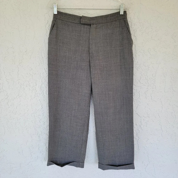 GAP Capri Dress Pants Wool Blend Charcoal Gray Woman 8 - Picture 1 of 10